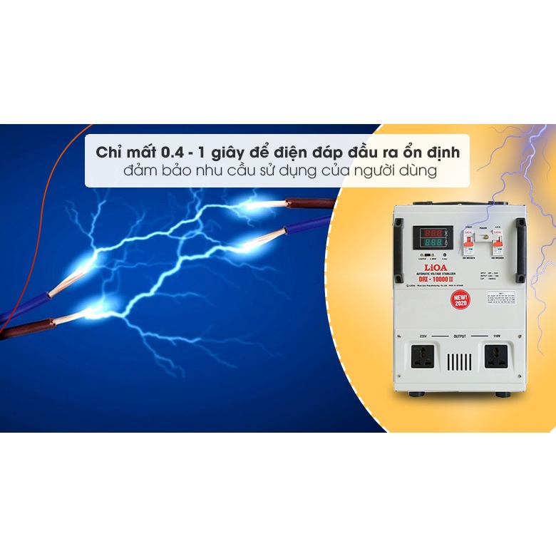 [HÀNG CHÍNH HÃNG] Ổn áp LiOA 1 pha 10kVA DRI-10000II - Bảo Hành 2 Năm