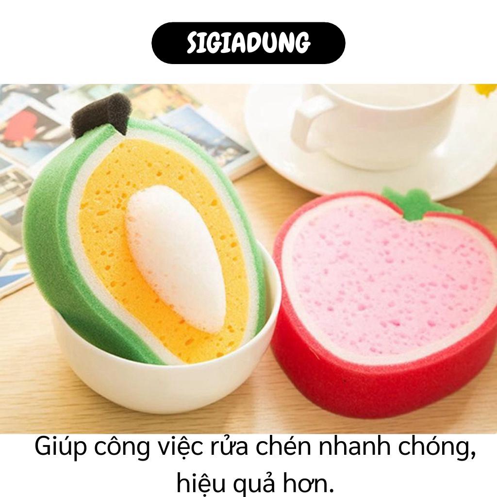 [SGD] Miếng Rửa Chén - Miếng Bọt Biển Tạo Bọt Chà Rửa Chén Bát Hình Trái Cây 3592