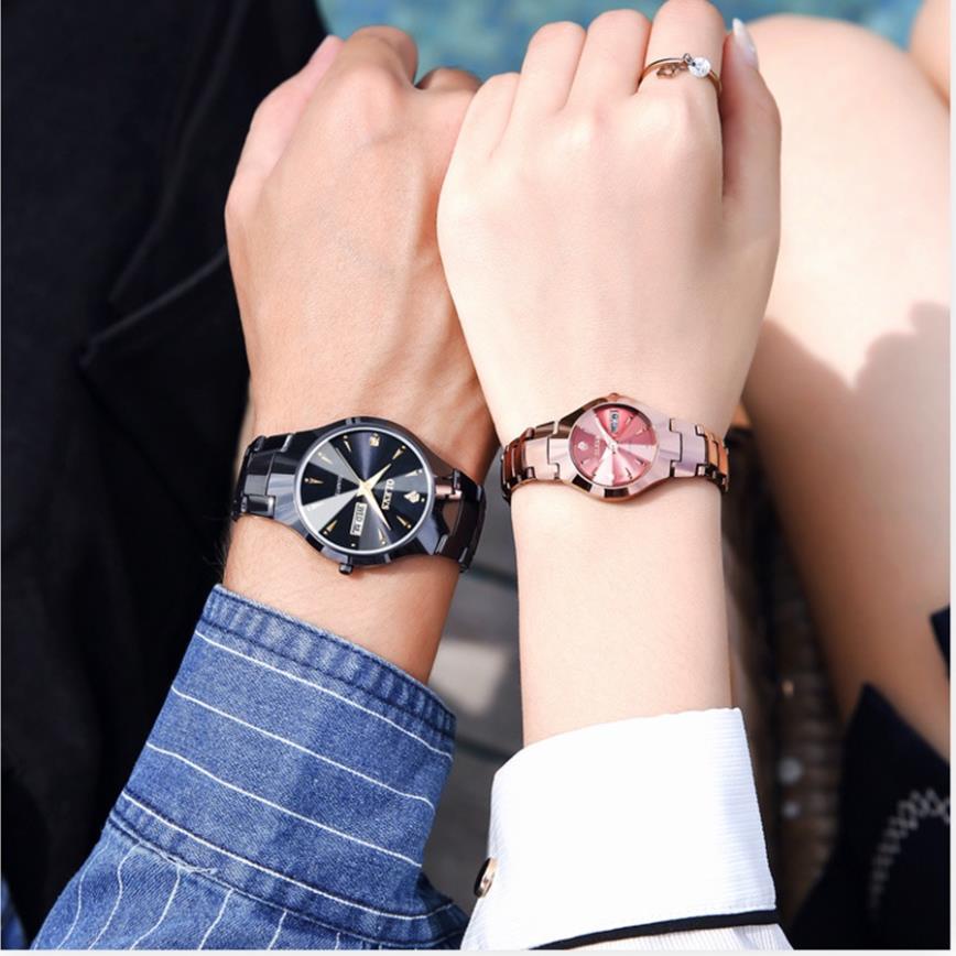 Đồng hồ nữ Olevs vàng hồng đường kính 24mm,dây đeo thép,chống nước 30m,bảo hành toàn quốc 12 tháng