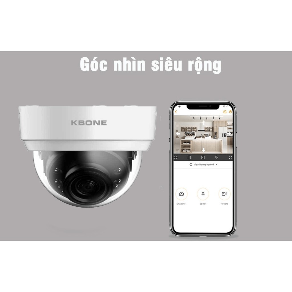 CAMERA IP WIFI KBONE KN-4002WN 4.0 MEGAPIXEL, F2.8MM GÓC NHÌN 135 ĐỘ