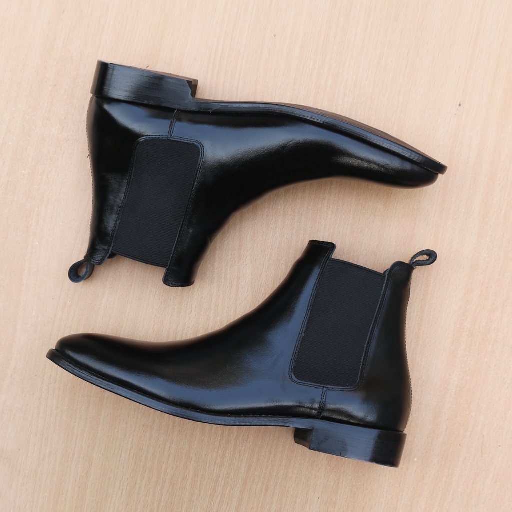 Giày thời trang nam cao cổ Chelsea boots tăng 3.5cm chiều cao da bò nguyên tấm | BigBuy360 - bigbuy360.vn