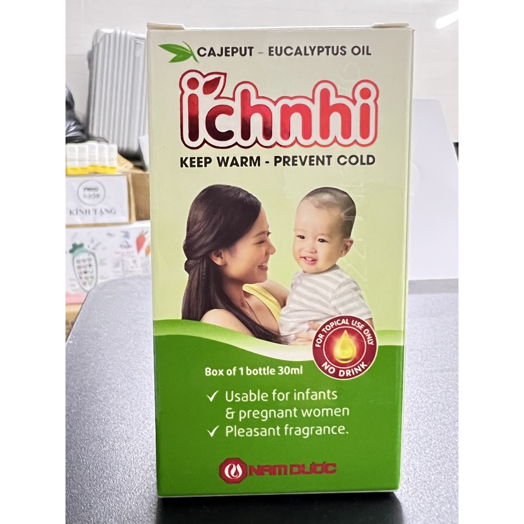 Dầu tràm khuynh diệp Ích Nhi giúp phòng cảm lạnh làm ấm an toàn cho trẻ sơ sinh phụ nữ có thai sau sinhsuckhoechomoinha