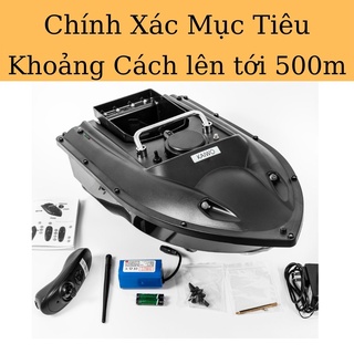 Thuyền Thả Mồi Thính Lưỡi Câu Cá Điều Khiển Từ Xa Kaiwo chính xác 100% khoảng cách lên đến 500m tặng thính trắm đen