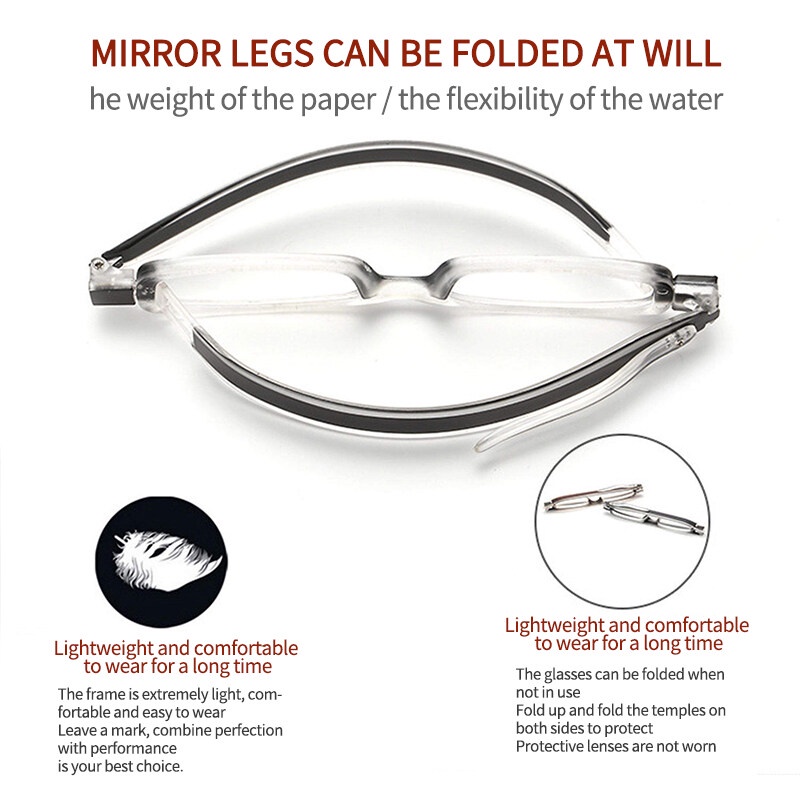 Kính Đọc Sách TR90 Chống Ánh Sáng Xanh Xoay 360 Độ Kèm Bút Đọc Tiện Dụng