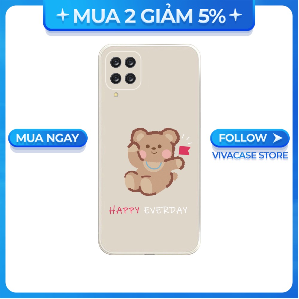 Ốp lưng cạnh vuông Samsung A10/A30S/A72/A50S/A32/...viền bảo vệ camera hình Happy Everyday.