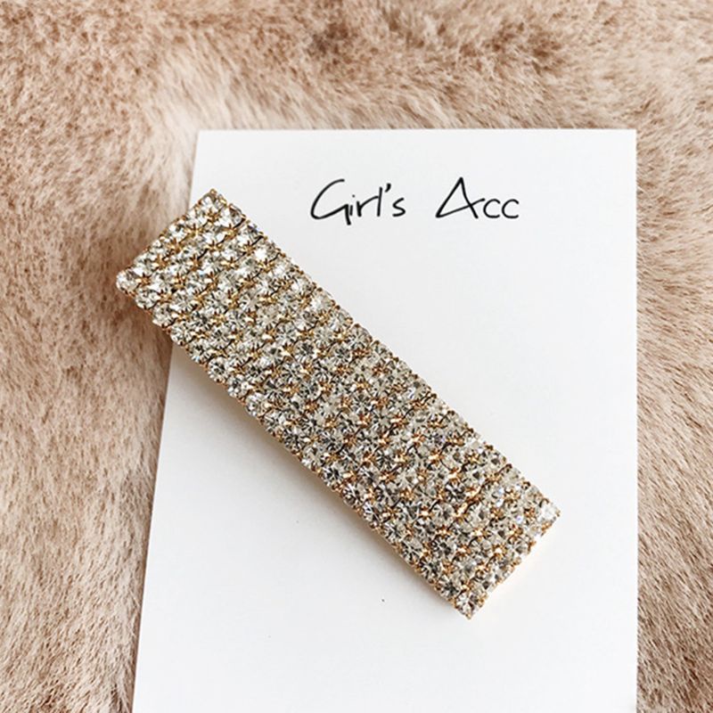 Youyo Kẹp Tóc Hợp Kim Hình Chữ Nhật Phong Cách Vintage Hàn Quốc Cho Nữ