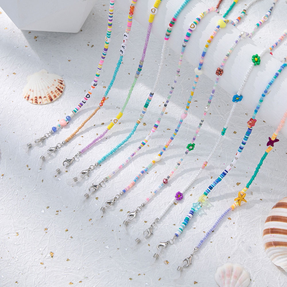 Dây đeo kính bảo vệ mắt in chữ đơn giản phong cách Bohemian thời trang