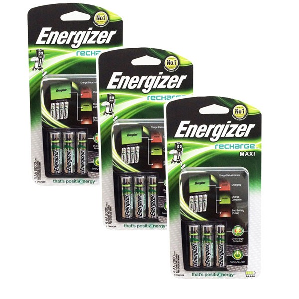 Bộ Sạc Energizer tự ngắt kèm 4 Pin AA 2000mAh