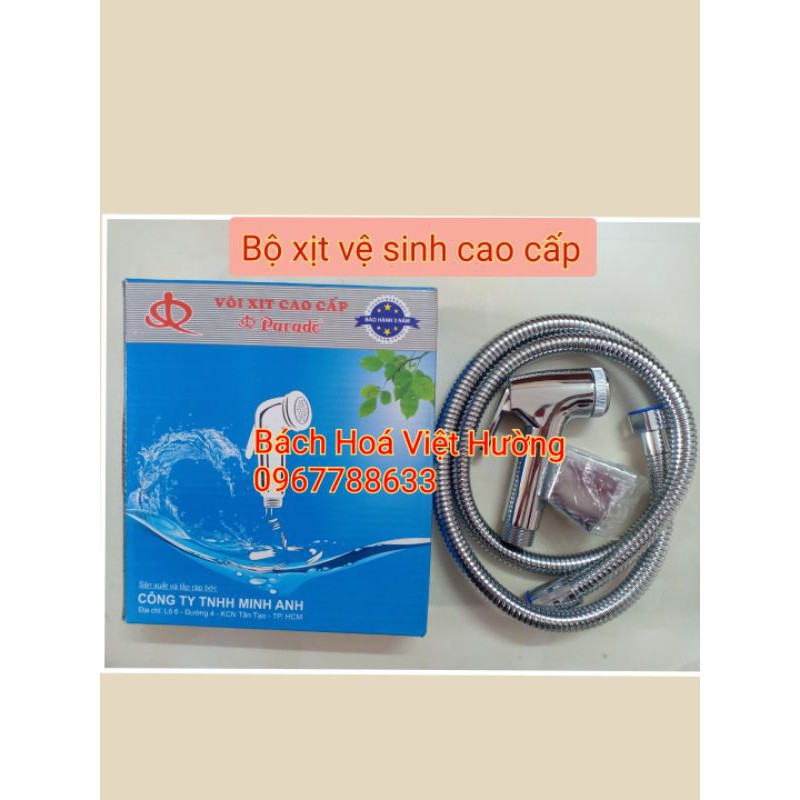 BỘ XỊT VỆ SINH INOX CAO CẤP PARADO. VÒI XỊT TOILET (BỒN CẦU). ĐẦU XỊT MẠ INOX