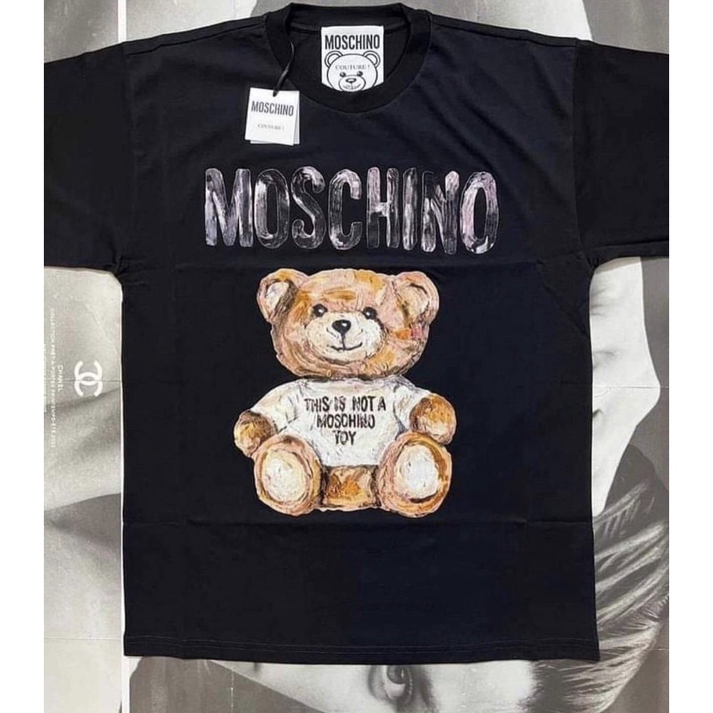 Áo thun moschino sơn dầu cho bé và gia đình , áo phông trẻ em unisex , Kid_genZ