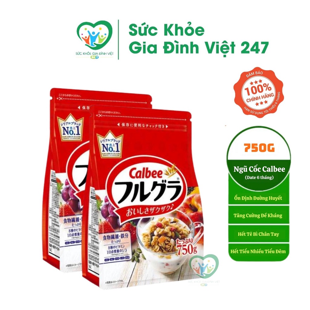 Ngũ Cốc Calbee Nhật Bản 750G - Ngũ Cốc Trái Cây Dinh Dưỡng Giảm Cân Hiệu Quả suckhoegiadinhviet 247