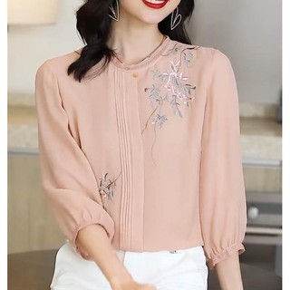 Áo sơ mi nữ 🦋FREESHIP🦋 Áo thêu hoa