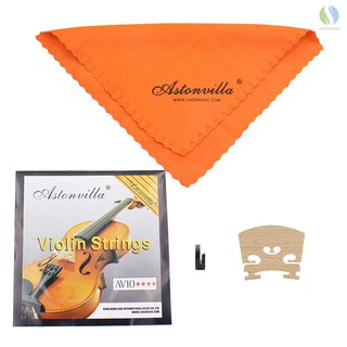 Bộ dây đàn và ngựa đàn 4/4 kèm khăn lau tiện dụng cho đàn violin