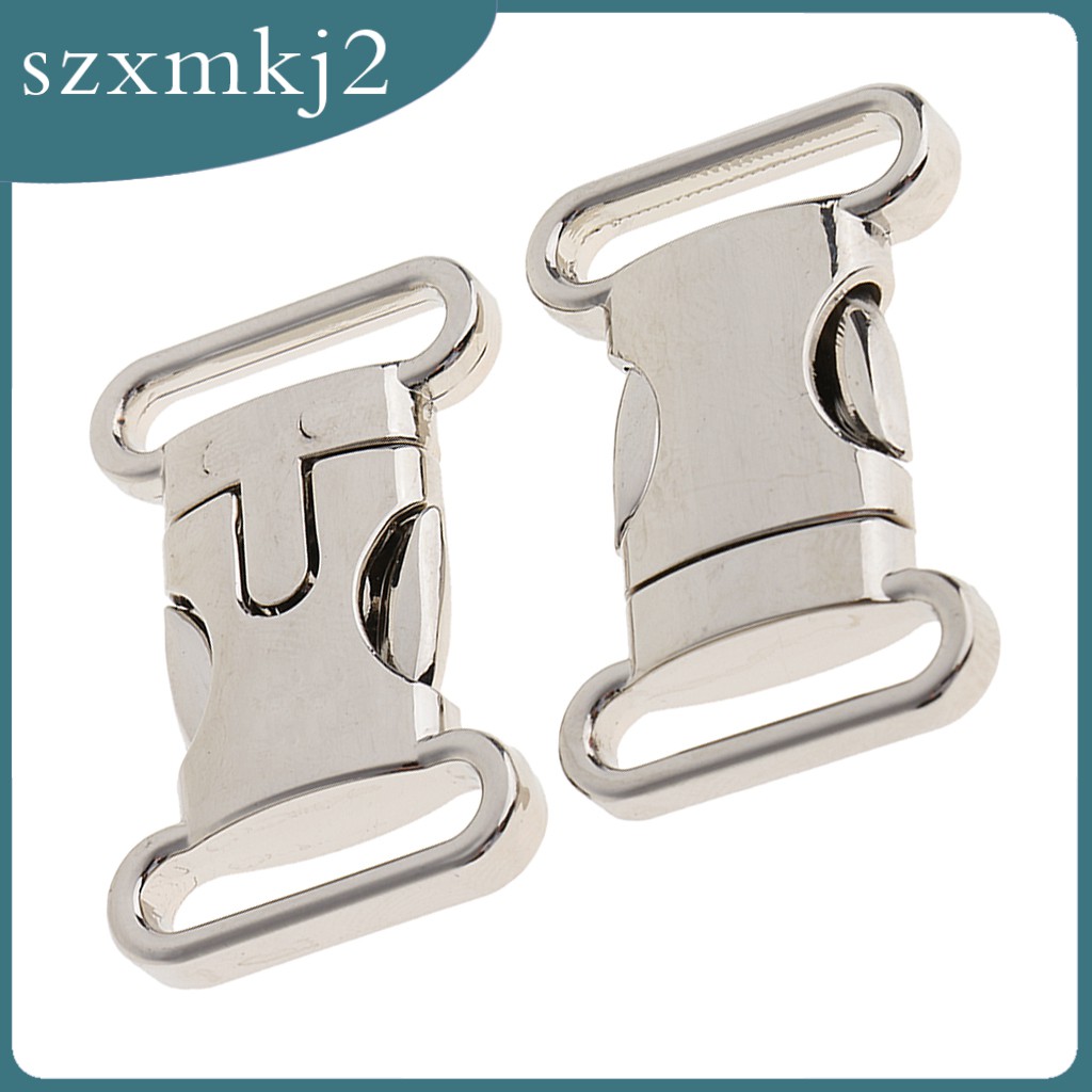 Set 2 Khóa Cài Kim Loại Gắn Dây Đeo Túi Xách / Paracord Làm Thủ Công Zxmkj2