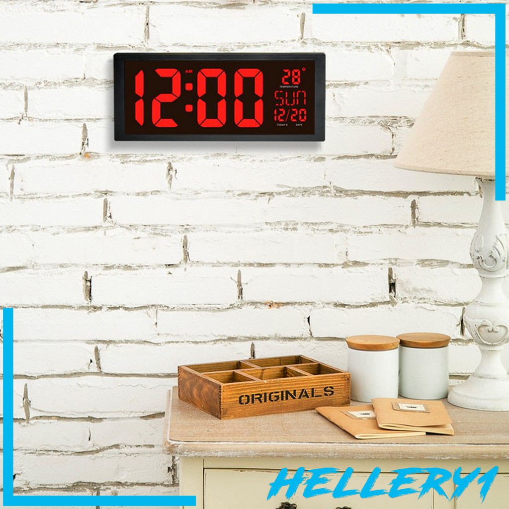 [Hellery1] Đồng Hồ LED Điện Tử Treo Tường Kỹ Thuật Số Cỡ Lớn Có Thể Gấp Lại