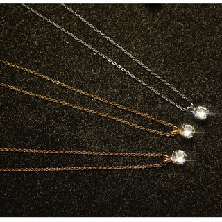 Dây Chuyền Titan Nữ Hàn Quốc Đính Đá Zircon Đơn Phong Cách Ins 18K Không Đen TT 1652