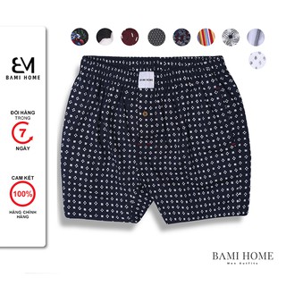 Quần short đùi size L mặc ngủ, mặc nhà BAMI HOME quần có túi tiện lợi đa dạng họa tiết QNCT1- 017