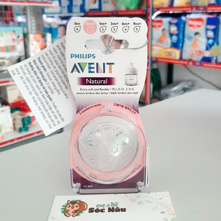 Núm ty thay bình sữa Philips Avent Natural 0M+/1M+/3M+/6M+