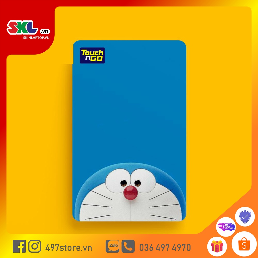 Skin Card Doraemon - Miếng Dán ATM, Thẻ Xe, Thẻ Từ, Thẻ Chung Cư - Chất Liệu Chống Xước - Chống Nước