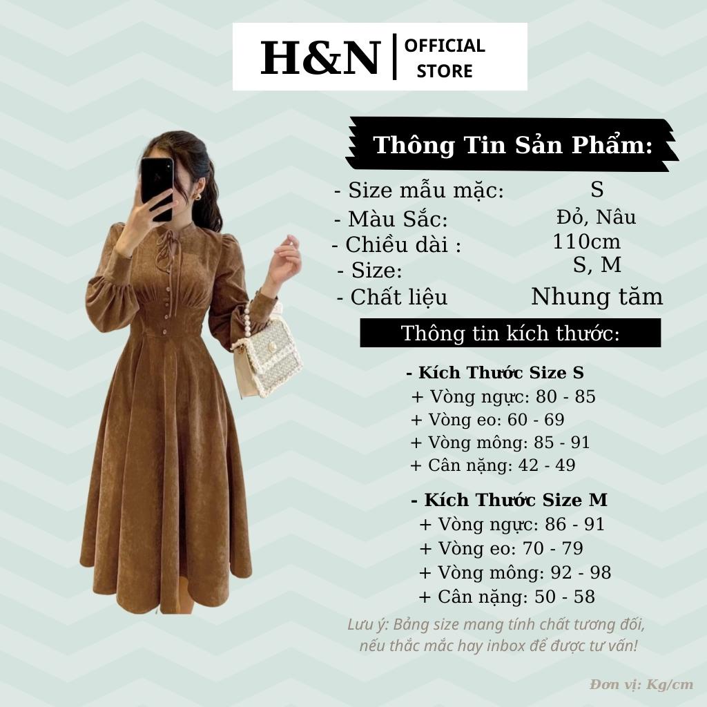 Váy nữ thiết kế nhung tăm đầm nhung dáng suông trẻ trung xinh xắn HN Clothing V32 | BigBuy360 - bigbuy360.vn