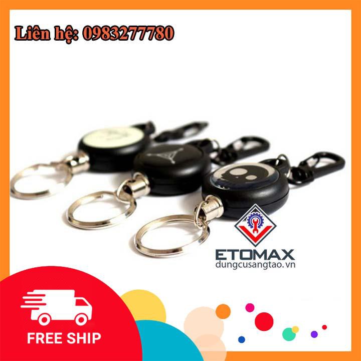 Móc khóa dây rút kim loại ET3-Tặng 10 cây chọc sim Etomax cao cấp.