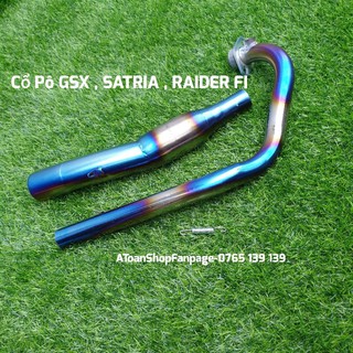 Cổ pô GSX , SATRIA , RAIDER FI BẦU HƠI 2 KHÚC LÊN MÀU