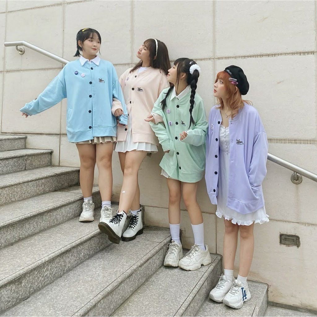 Áo khoác nam nữ nỉ ngoại ko nón thêu chó con 0707