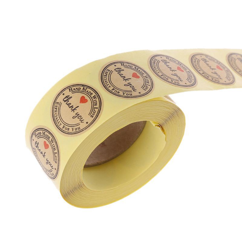 Set 500 Miếng Dán Chữ Thank You Dùng Để Trang Trí Thủ Công