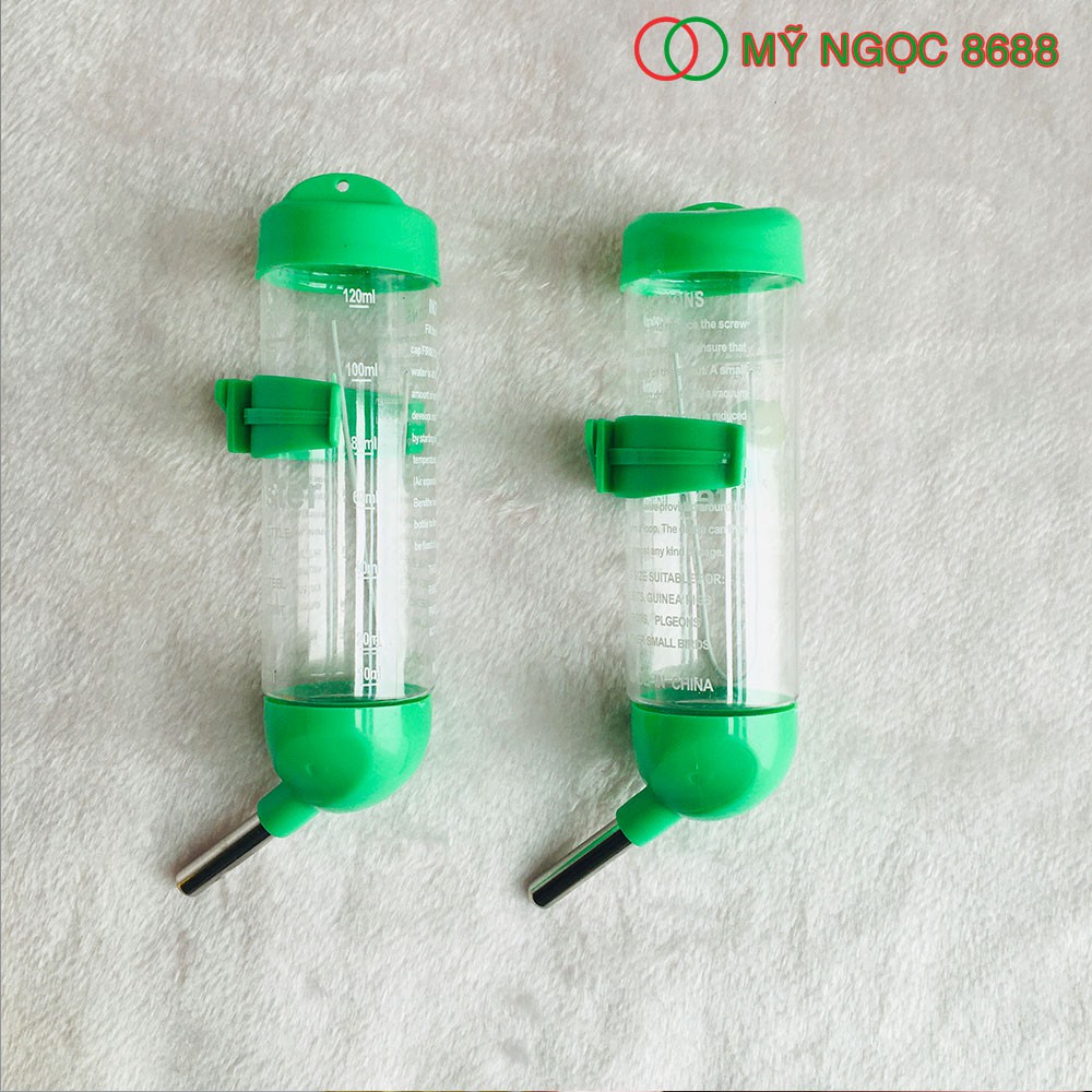 Bình bi uống nước 125ml cho hamster, vẹt, chim manh manh, yến phụng, hàng đẹp, không rò nước