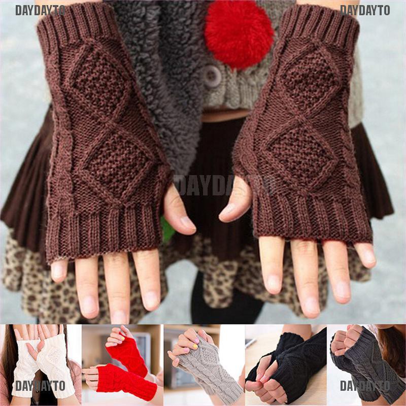 Găng tay len dài hở ngón giữ ấm dễ thương thời trang cho nam và nữ