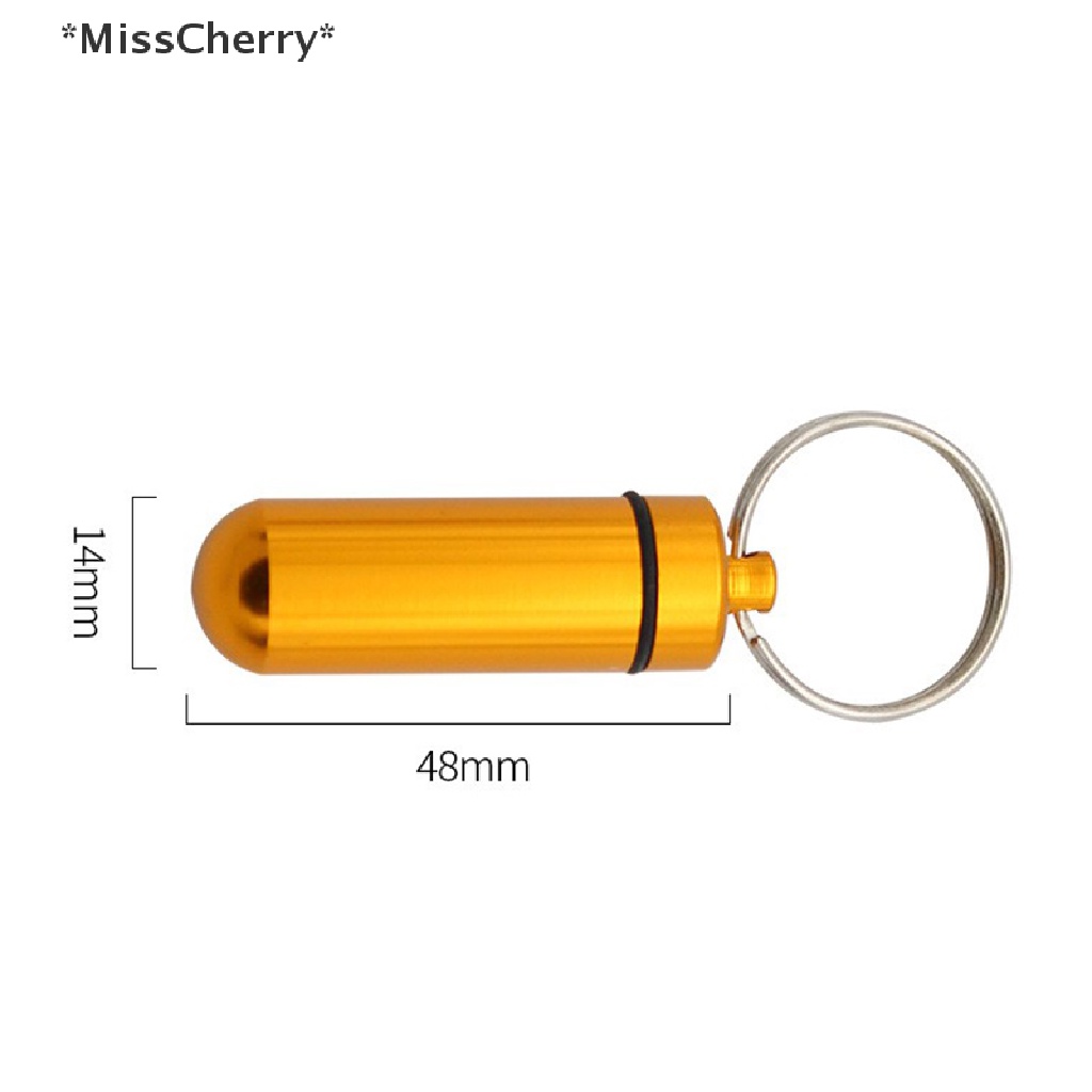 Móc khóa mini chống thấm nước dạng ống đựng thuốc độc đáo