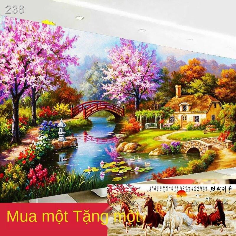 sản phẩm phân biệt đối xử2021 Tranh kim cương mới 5D Toàn bộ Giấc mơ quê hương thêu chữ thập Bản vá Phòng khách Cottage