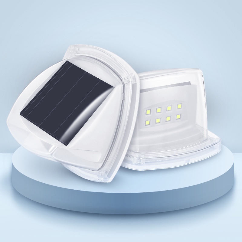 Đèn LED 8 bóng gắn tường năng lượng mặt trời không dây cảm biến tự động chống nước IP65 dùng trang trí/an ninh hiệu quả