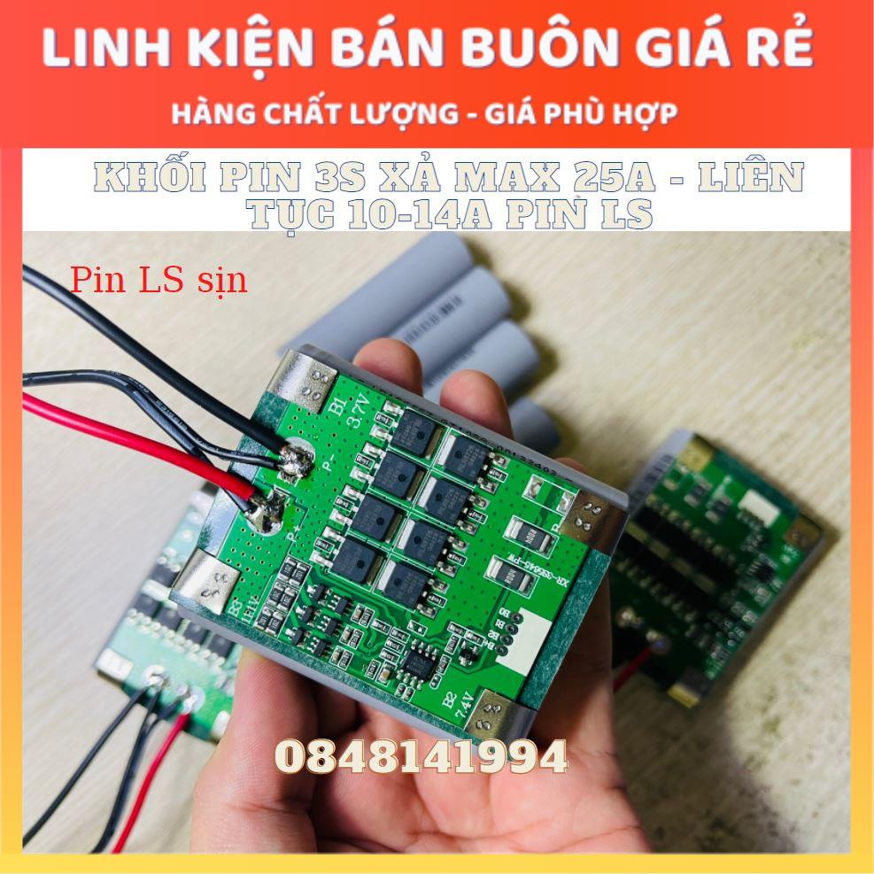 Khối pin Lithium 2S - 3S - 12,6v 5000mAH (5AH) dòng xả cao 25A - Sạc nhanh 12.6V2A - Pin Mới Xịn