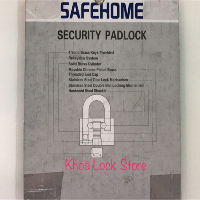 Bộ ổ khoá SAFEHOME 6 phân 4 ổ khoá masterkey