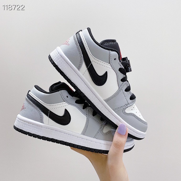 08*hàng Có Sẵn * Giày Thể Thao Nike Air Jordan 1 Co Giãn Tốt Thời Trang Cho Bé Trai Và Bé Gái