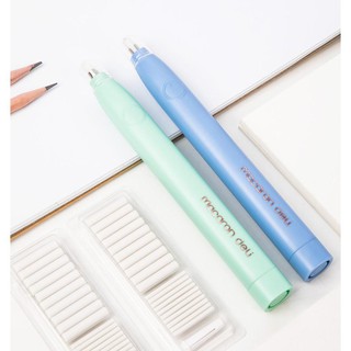 Máy tẩy bút chì tự động kèm vỉ 20 tẩy thay thế chạy pin tự động Deli EH02800