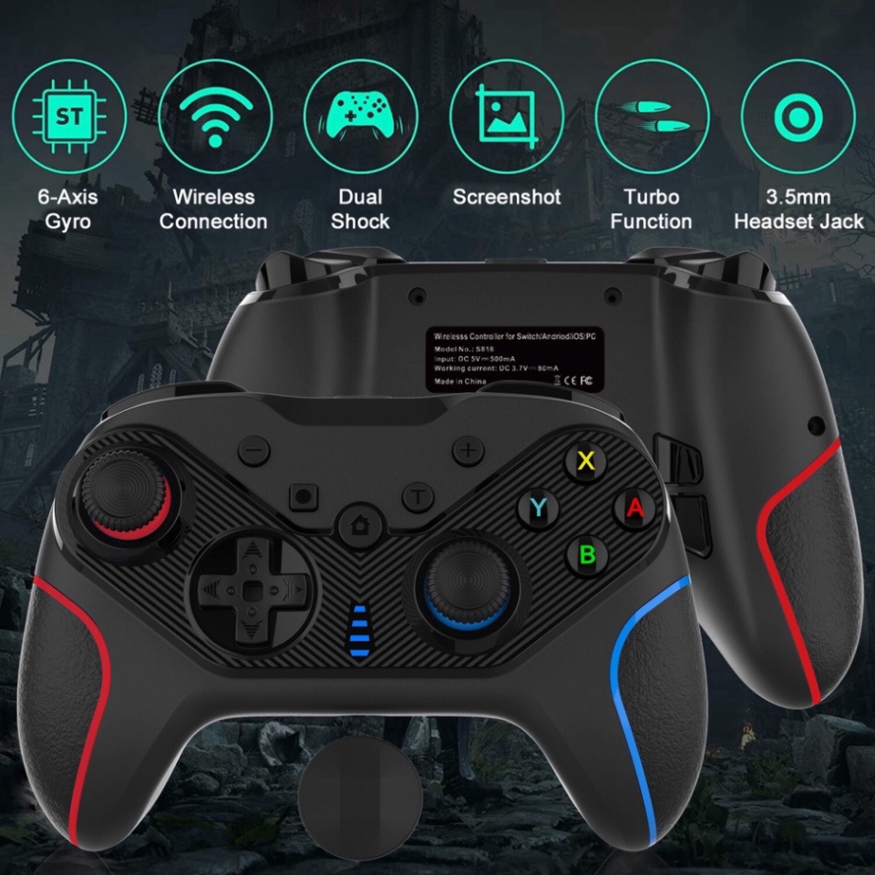 SIÊU PHẨMTay cầm chơi game PC Laptop, PS3, Điện Thoại, TV Android Box - Tay cầm không dây 850 USB Wifi 2.4G