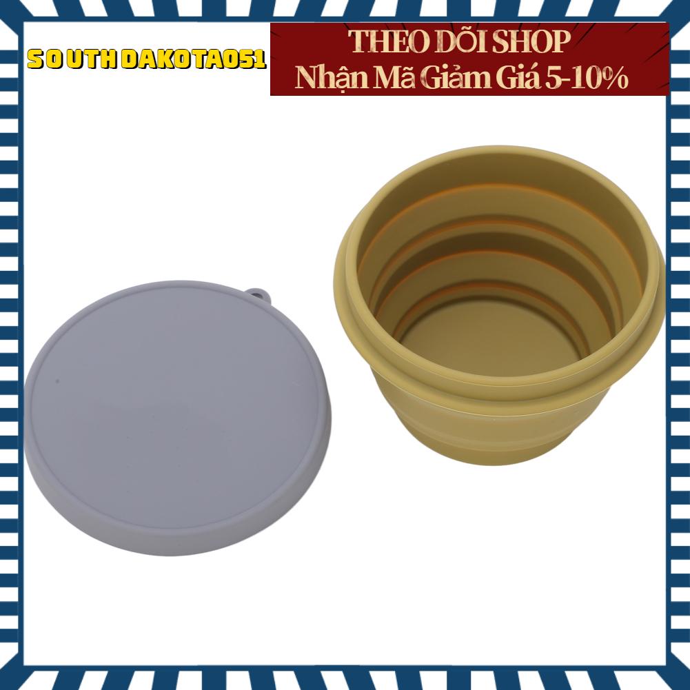 Southdakota051 Bát cắm trại có thể gập lại được bằng silicon Gấp Đồ dùng di động cho du lịch đi bộ đường dài ba lô