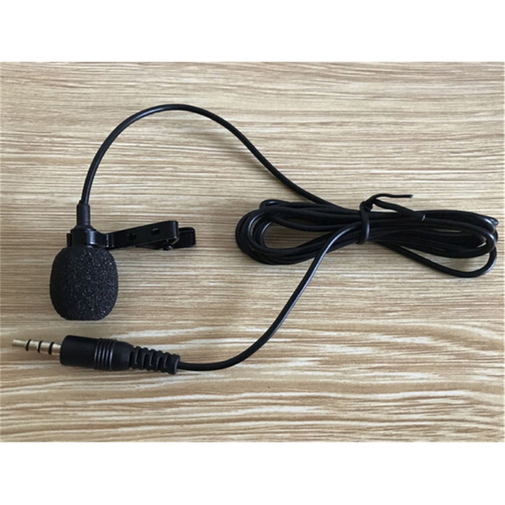 Portable Clip-on Lapel Lavalier Microphone 3.5mm Jack Hands-free Mini Wired Condenser Microphone Smartphone