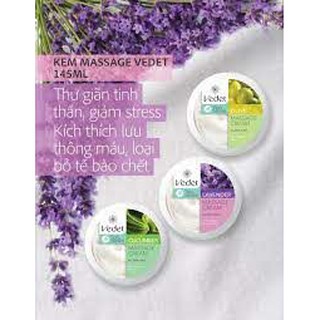 Kem Massage Lavender 145ml Vedette - Thư Giãn Tinh Thần Và Mềm Mịn Làn Da