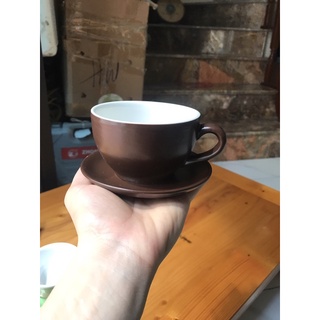 Combo 10 bộ cốc đĩa capuchino đủ màu