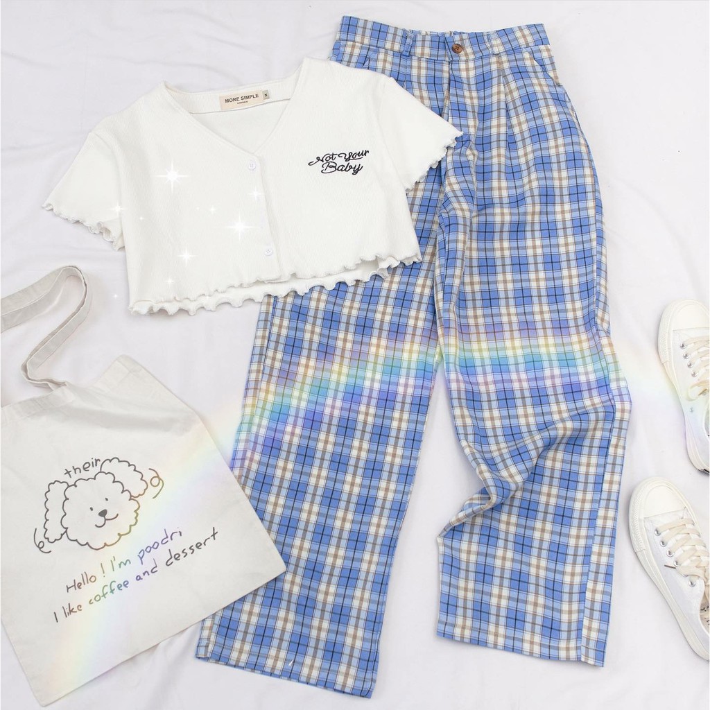 Áo Croptop Nữ Tay Ngắn NOT YOUR BABY Phối Bèo Ulzzang | BigBuy360 - bigbuy360.vn