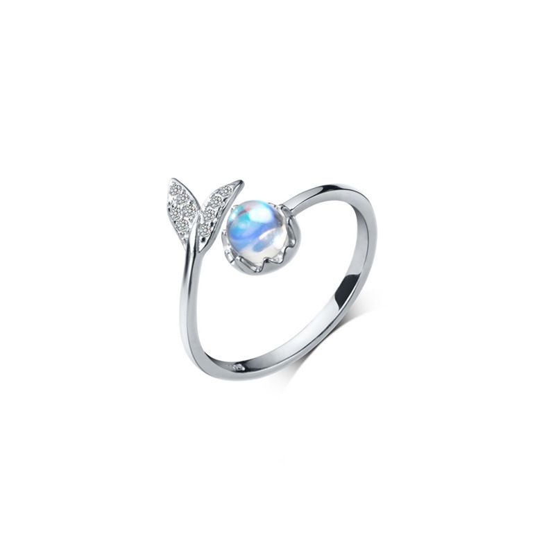 Nhẫn bạc S925 - Nhẫn bạc Ý giọt nước đại dương bắt sáng Vườn Trang Sức VTSN0129