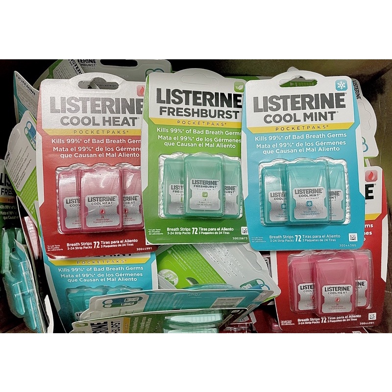 Xịt/Miếng ngậm thơm miệng Listerine Hàng Mỹ