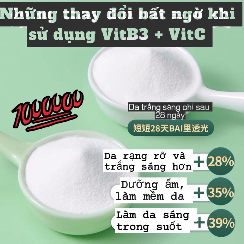 [HÀNG ORDER] BỘT VITAMIN B3 + VITAMIN C