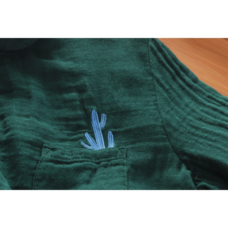 {ORDER} Áo sơmi dài tay cotton 100%, thêu phong cách Nhật Bản | BigBuy360 - bigbuy360.vn