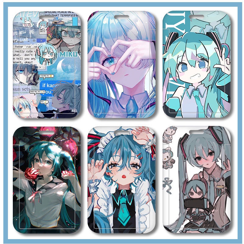 Miku card set new anime culture quadratic element ID card set anime student protective shell bus card virtual singer transparent idol singer name tag cute hatsune miku