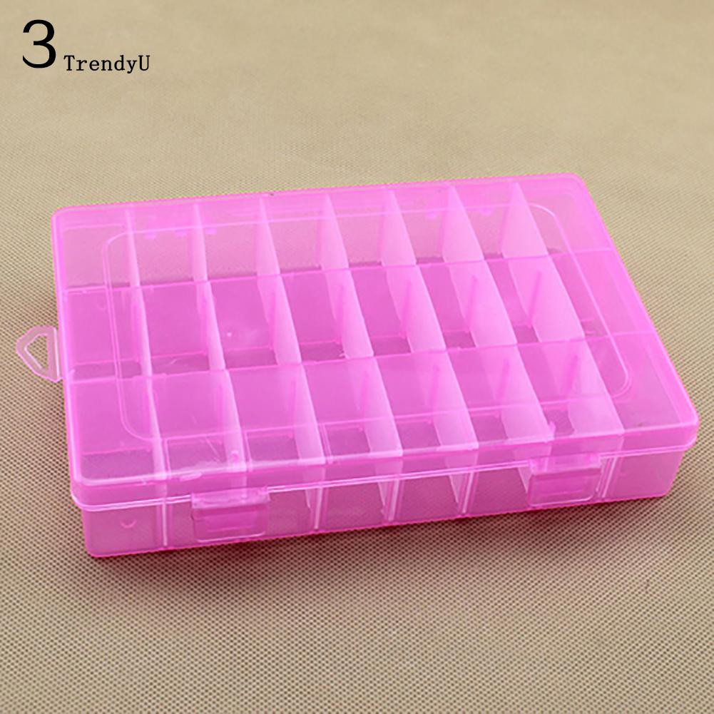 Hộp Nhựa 24 Ngăn Đựng Trang Sức Tiện Lợi