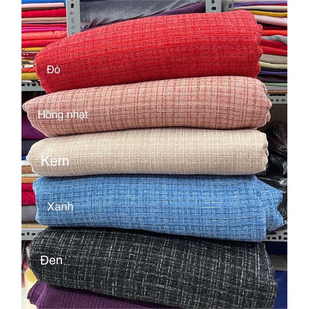 Vải dạ tweed hàn sịn
